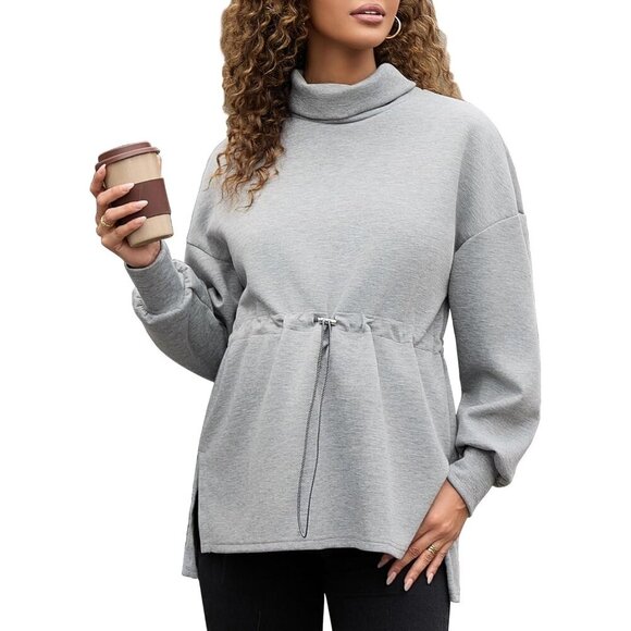 Tops - Maternity Turtleneck Sweater Large Cozy Bump-Friendly Versatile